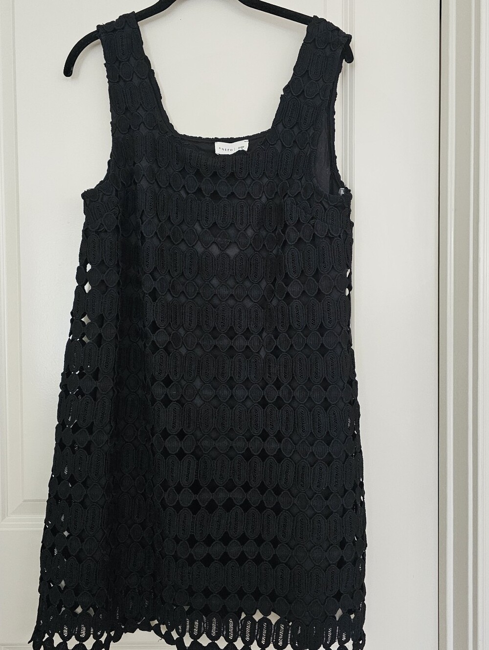 NWT - ENTRO Black Pull On Dress - Large
